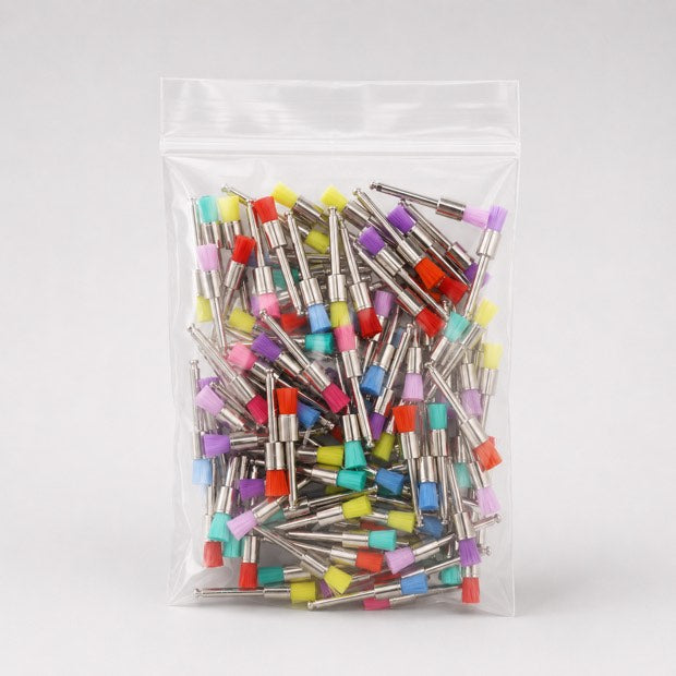 Brossettes de polissage — cupules colorées